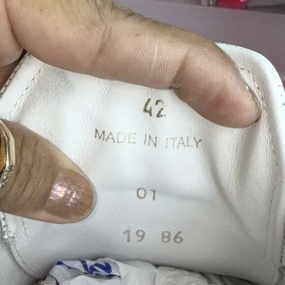 (A7) Oliver Cabell -leather Sneakers Women's in Swift-White,Pink, Size 42/11US. - Picture 9 of 13